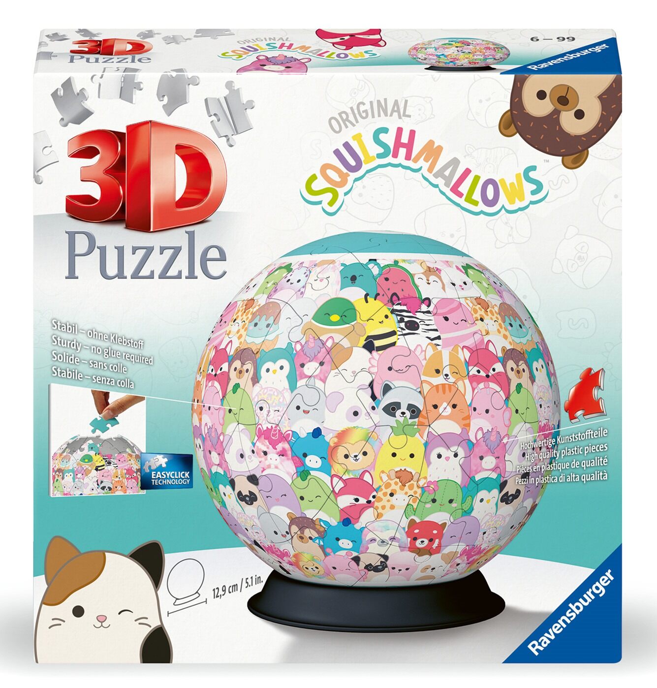 Ravensburger Squishmallows 3D Ball 72 Piece Jigsaw Puzzle
