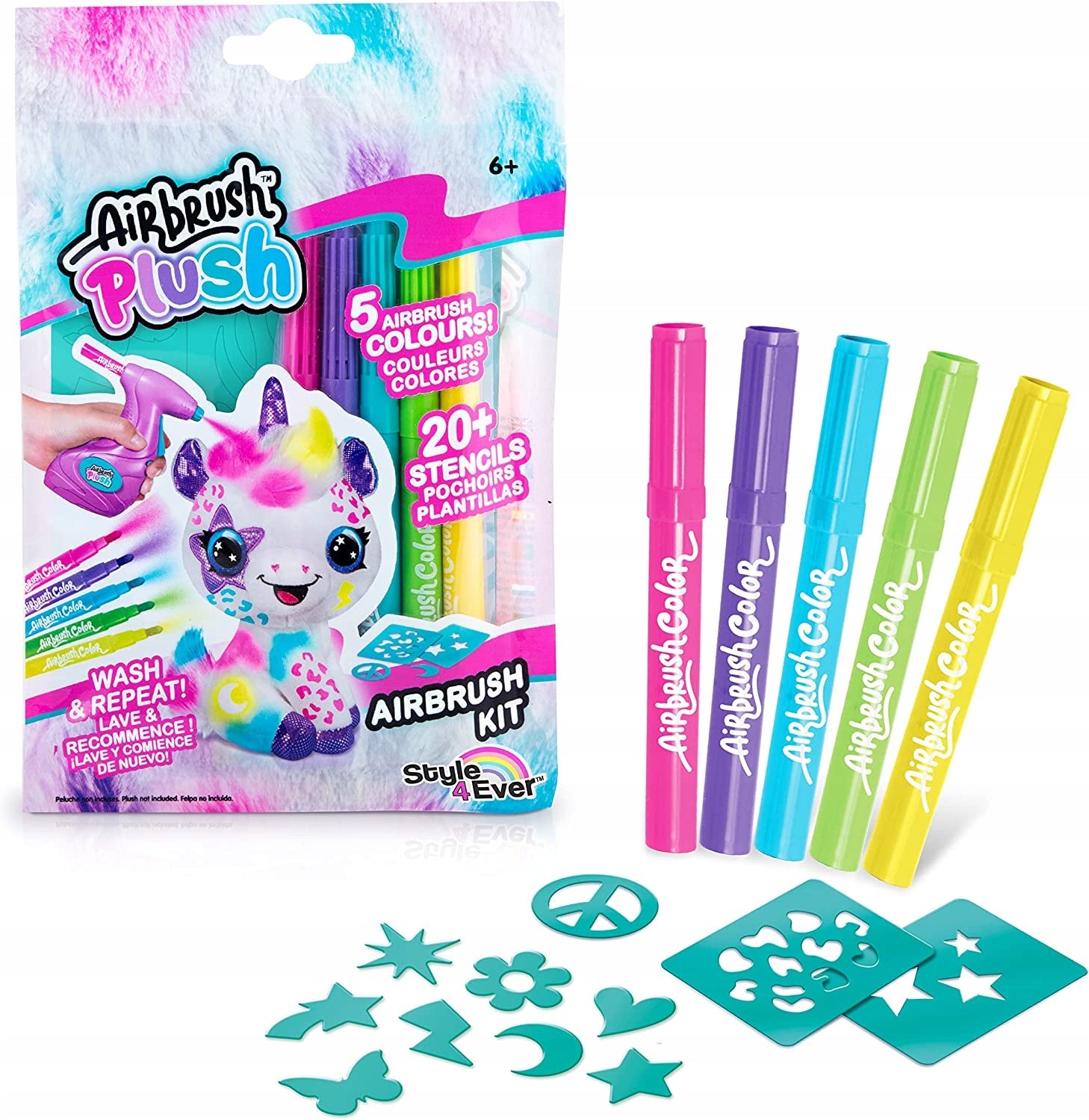 Airbrush Plush Pens & Stencils Pack