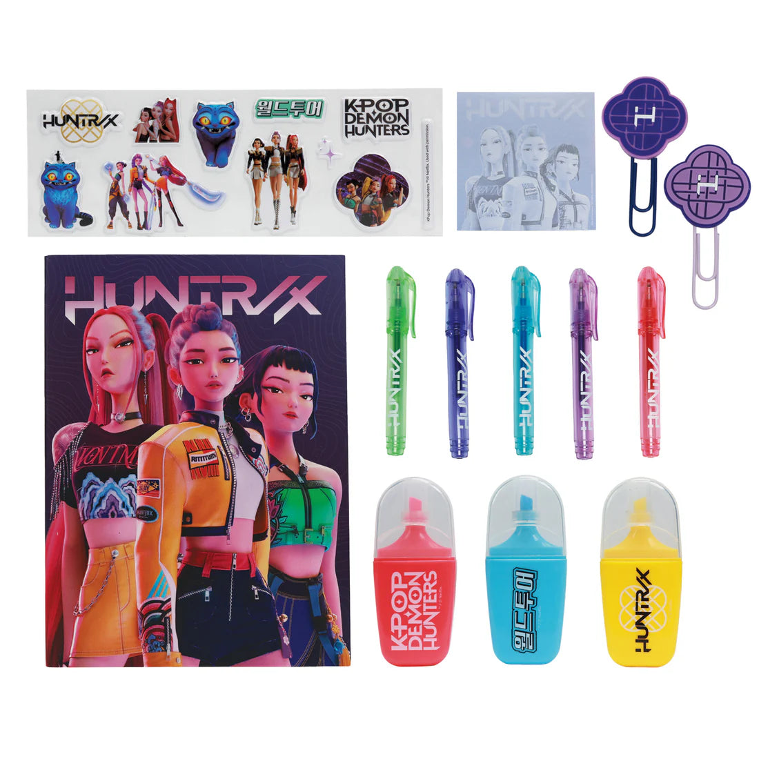 K-Pop Demon Hunter PVC Wallet Stationery Set – Huntr X