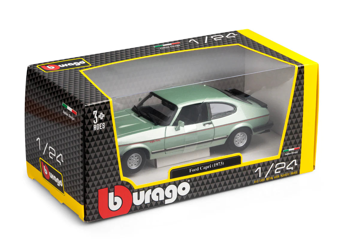 Burago Ford Capri 1982 Light Green 1:24 Diecast Model Car
