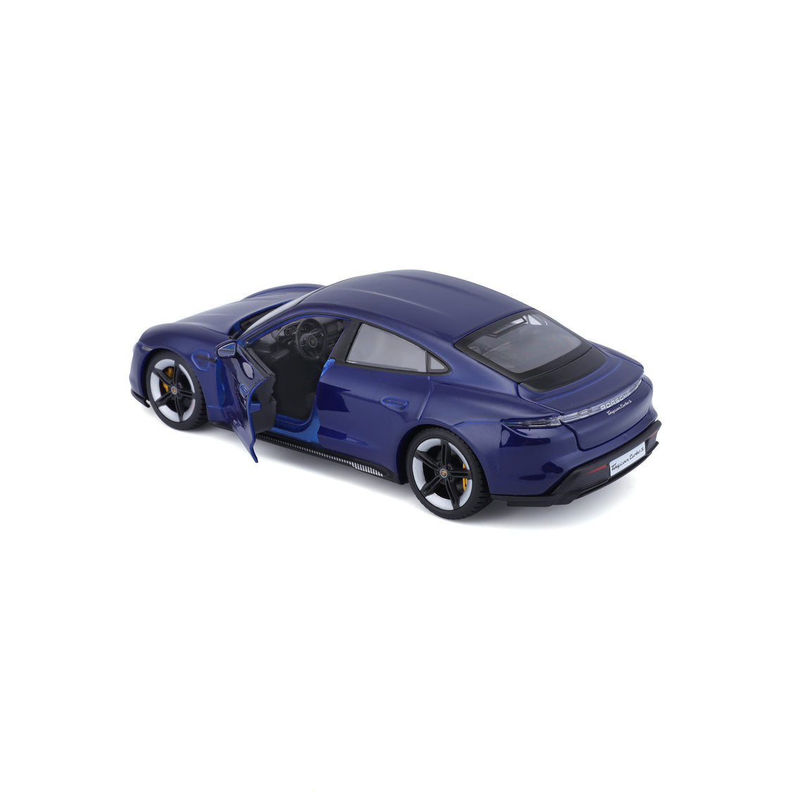 Porsche Taycan Turbo S Metallic Blue 1:24 Diecast Model Car