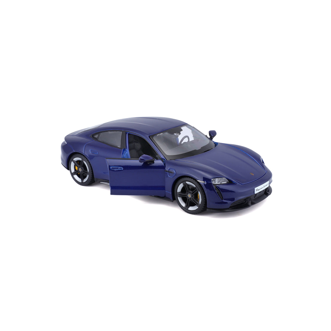 Porsche Taycan Turbo S Metallic Blue 1:24 Diecast Model Car