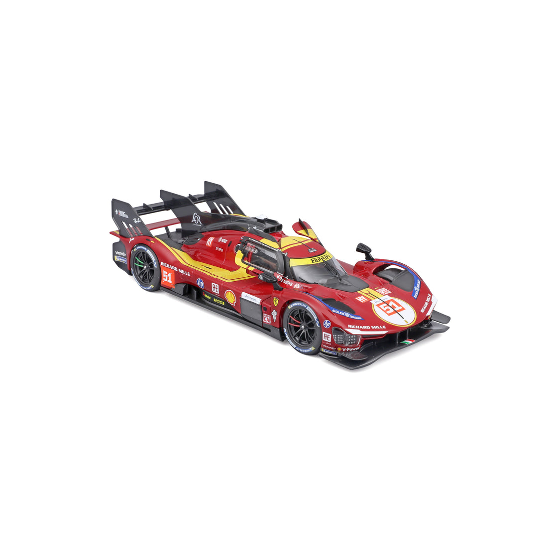 Burago Ferrari 499P Le Mans Hypercar AF Corse #51 1:24 Die-Cast Model Car