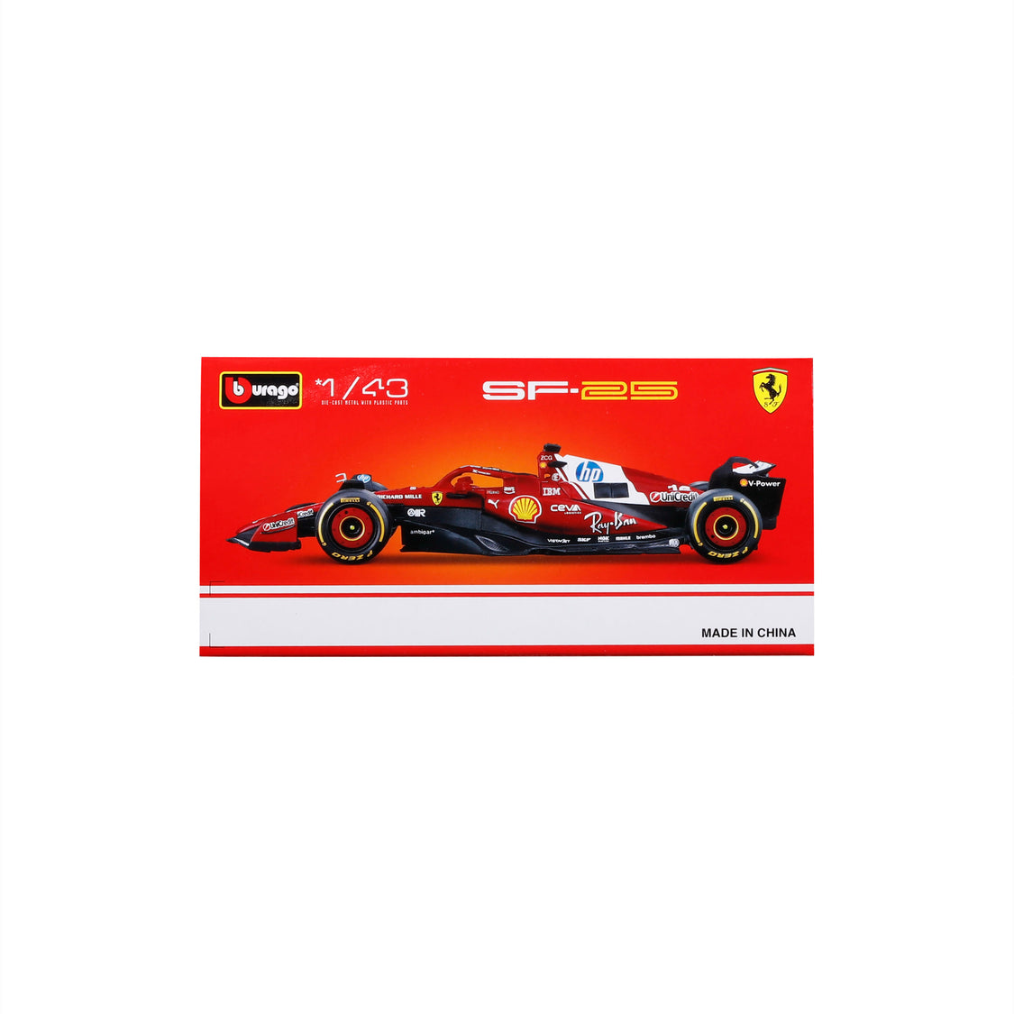 F1 Ferrari Sf-25 2025 Leclerc 1:43 Diecast Model Car