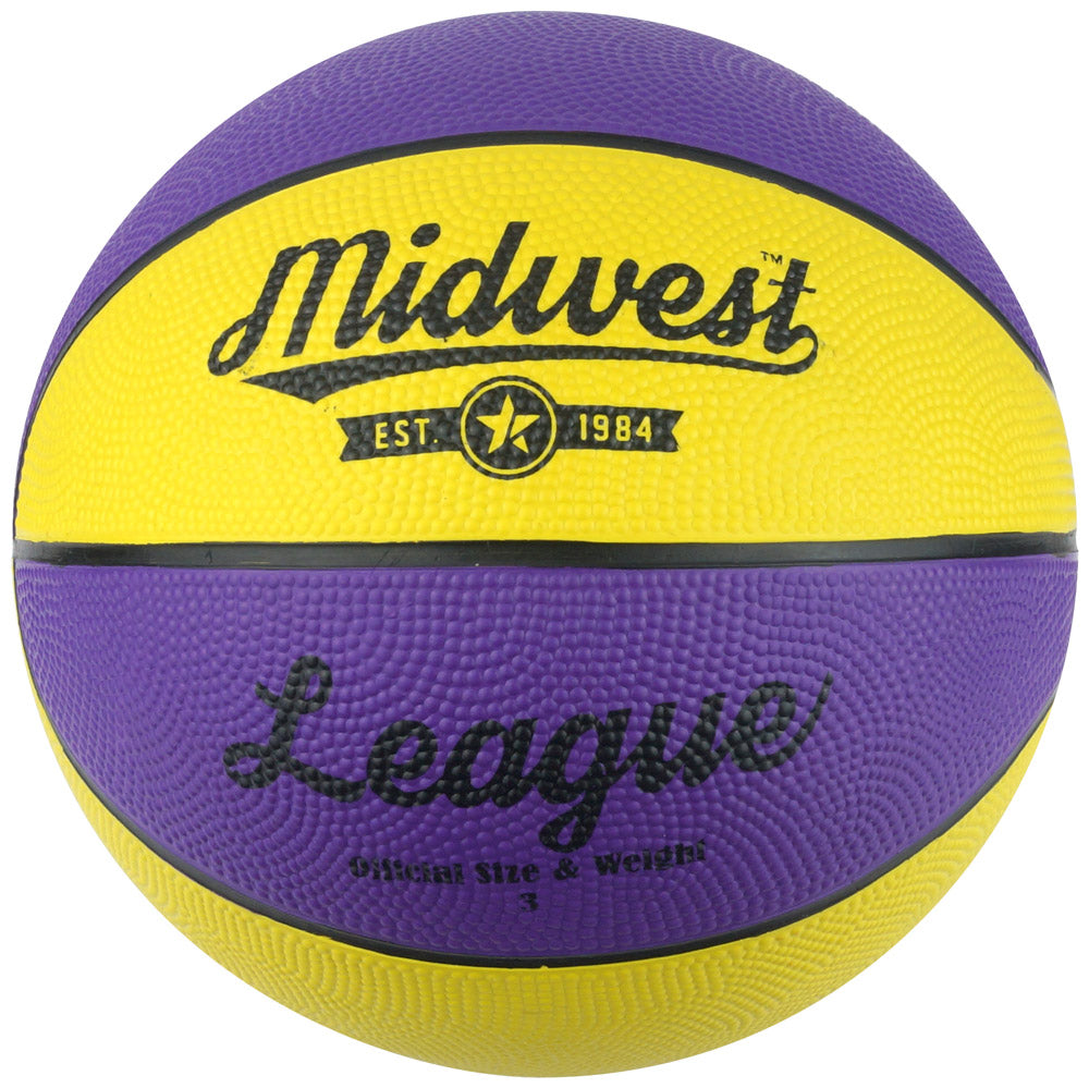 Midwest League Basketball Yellow Purple Size 7