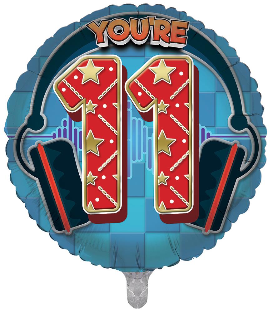 18 Inch Age 11 Birthday Boy Foil Balloon