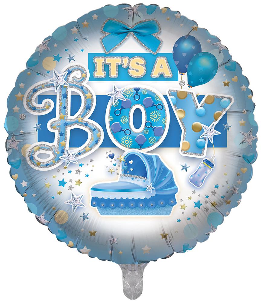 18 Inch Blue It's a Boy Foil Balloon