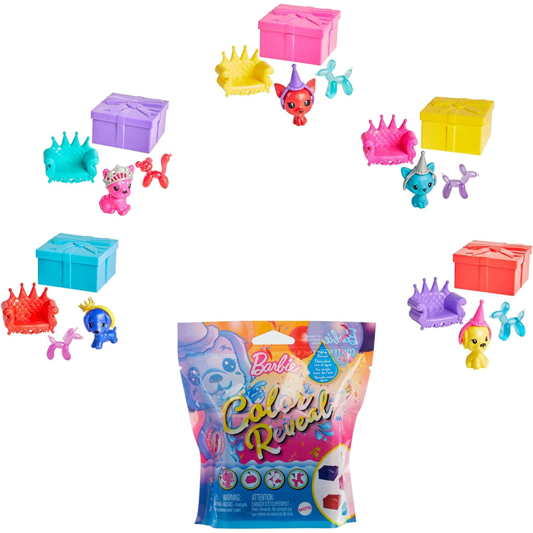 Barbie Color Reveal Pets Party Blind Bag Asst