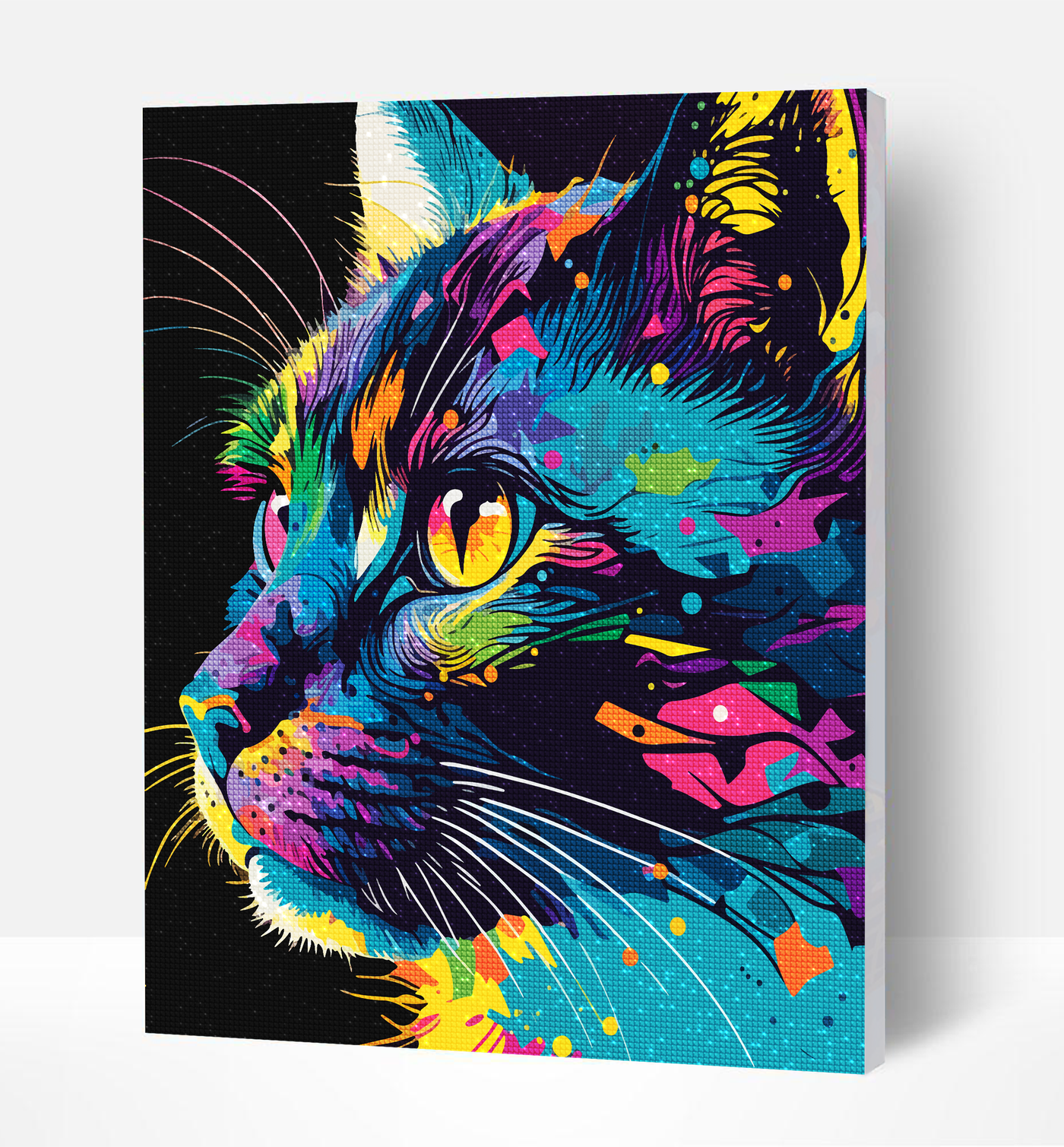 Bright coloured Cat Diamond Art