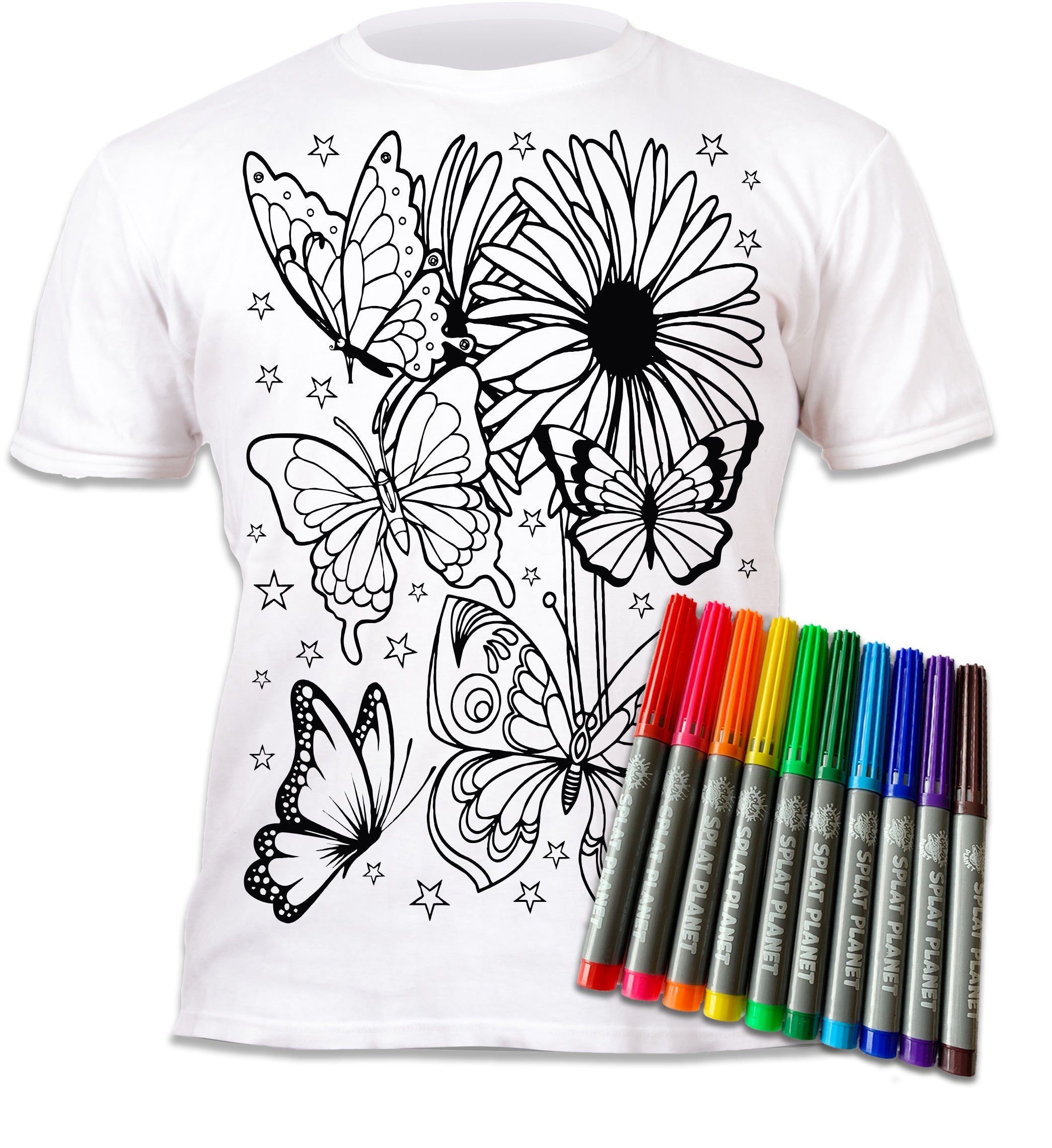 Butterflies Colour In T-Shirts