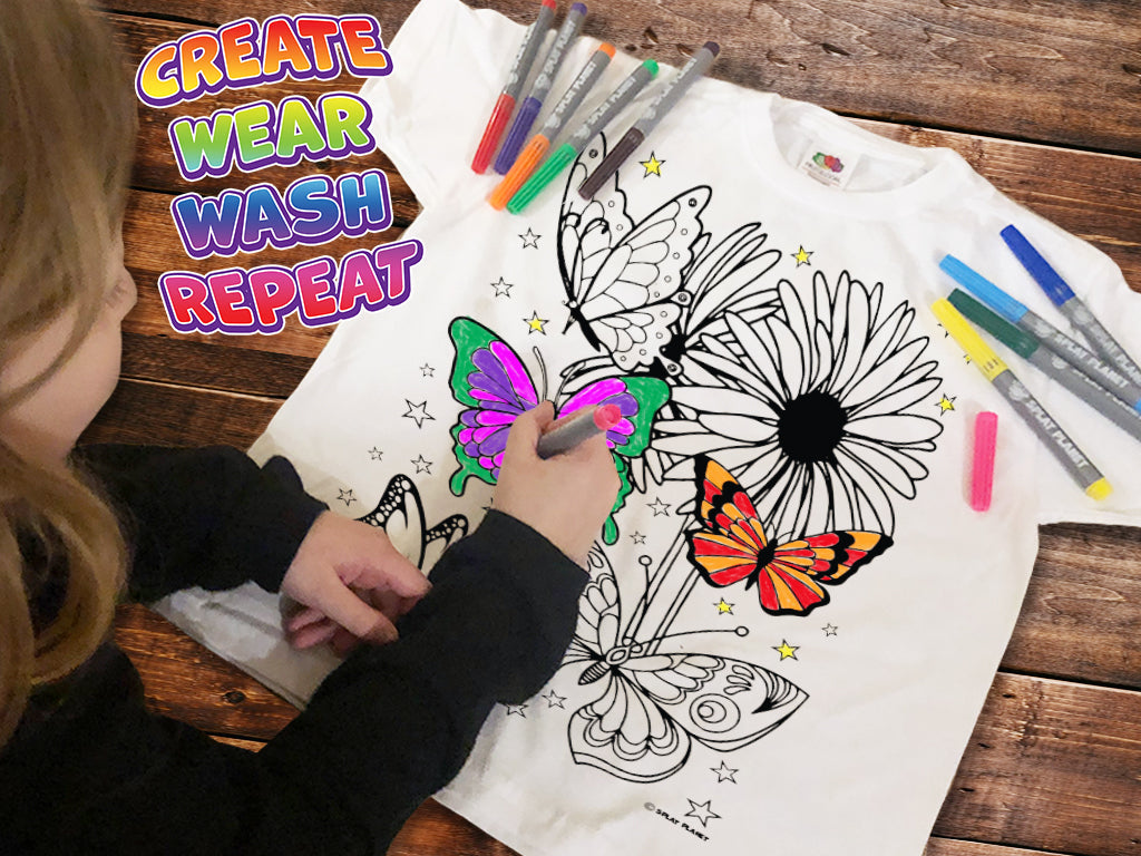 Butterflies Colour In T-Shirts