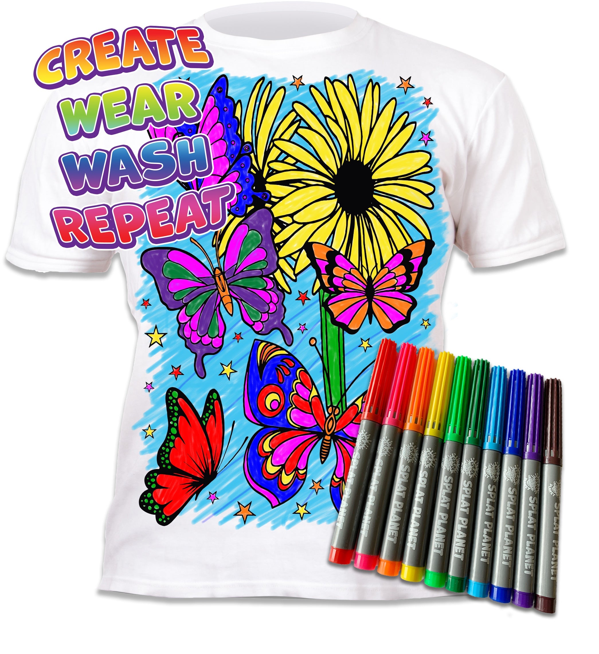 Butterflies Colour In T-Shirts