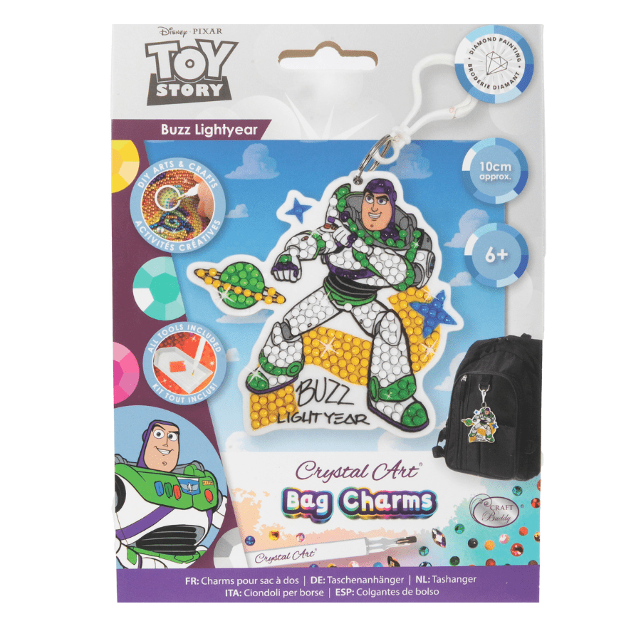 Buzz Lightyear Crystal Art Bag Charm
