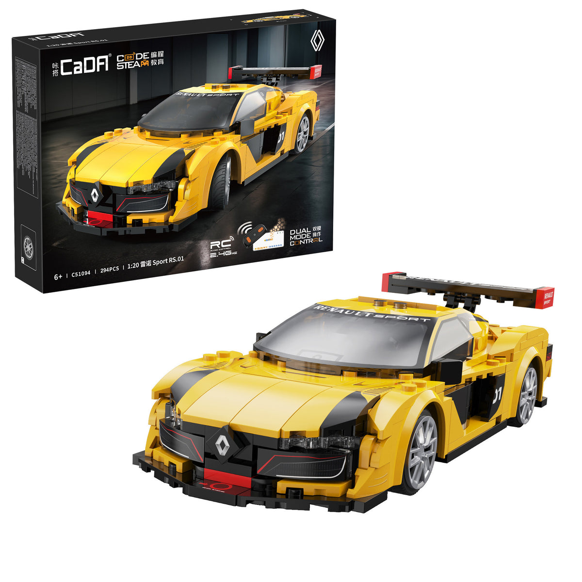 CaDA Renault Sport R.S.01 1:20 Car Building Set 294 Pieces
