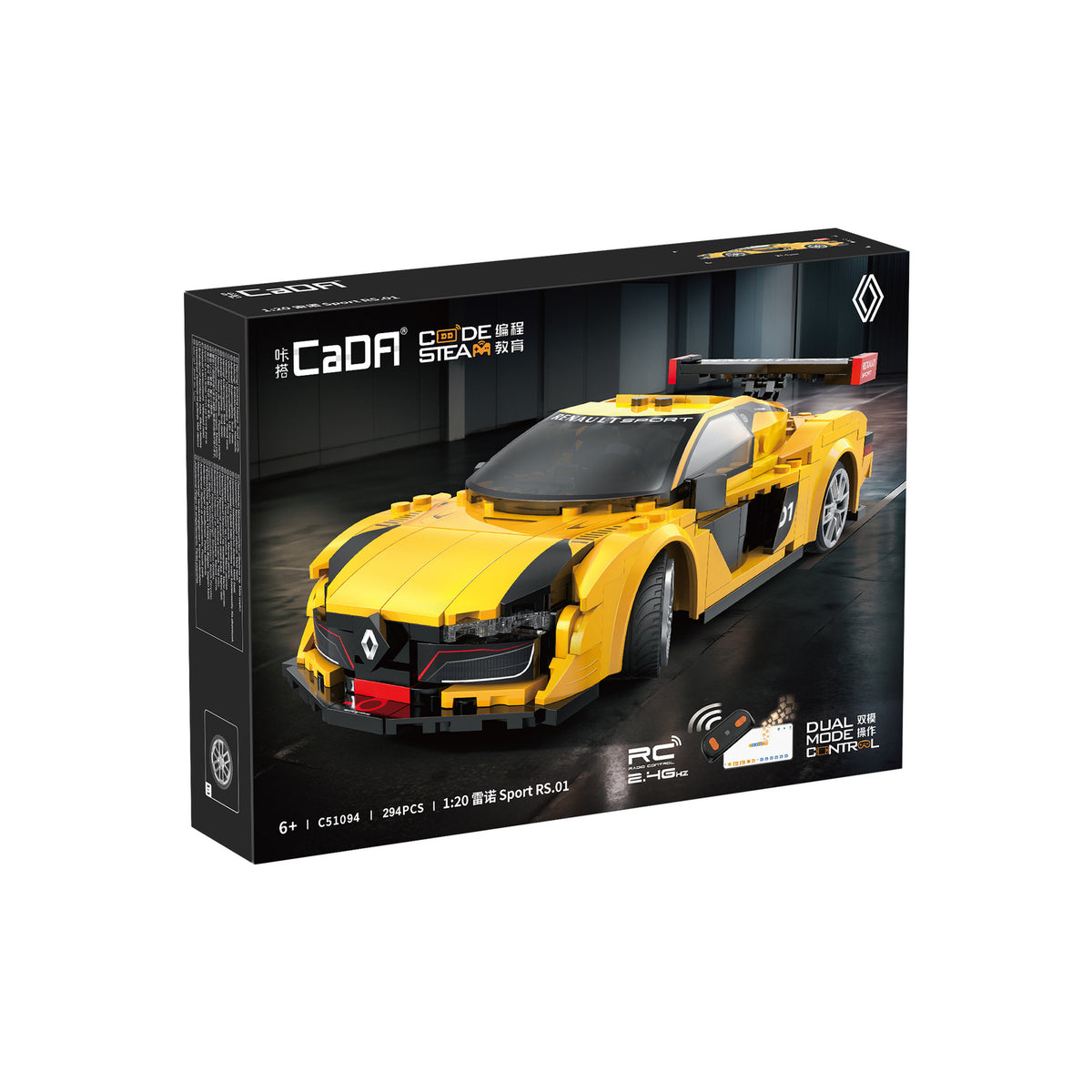CaDA Renault Sport R.S.01 1:20 Car Building Set 294 Pieces