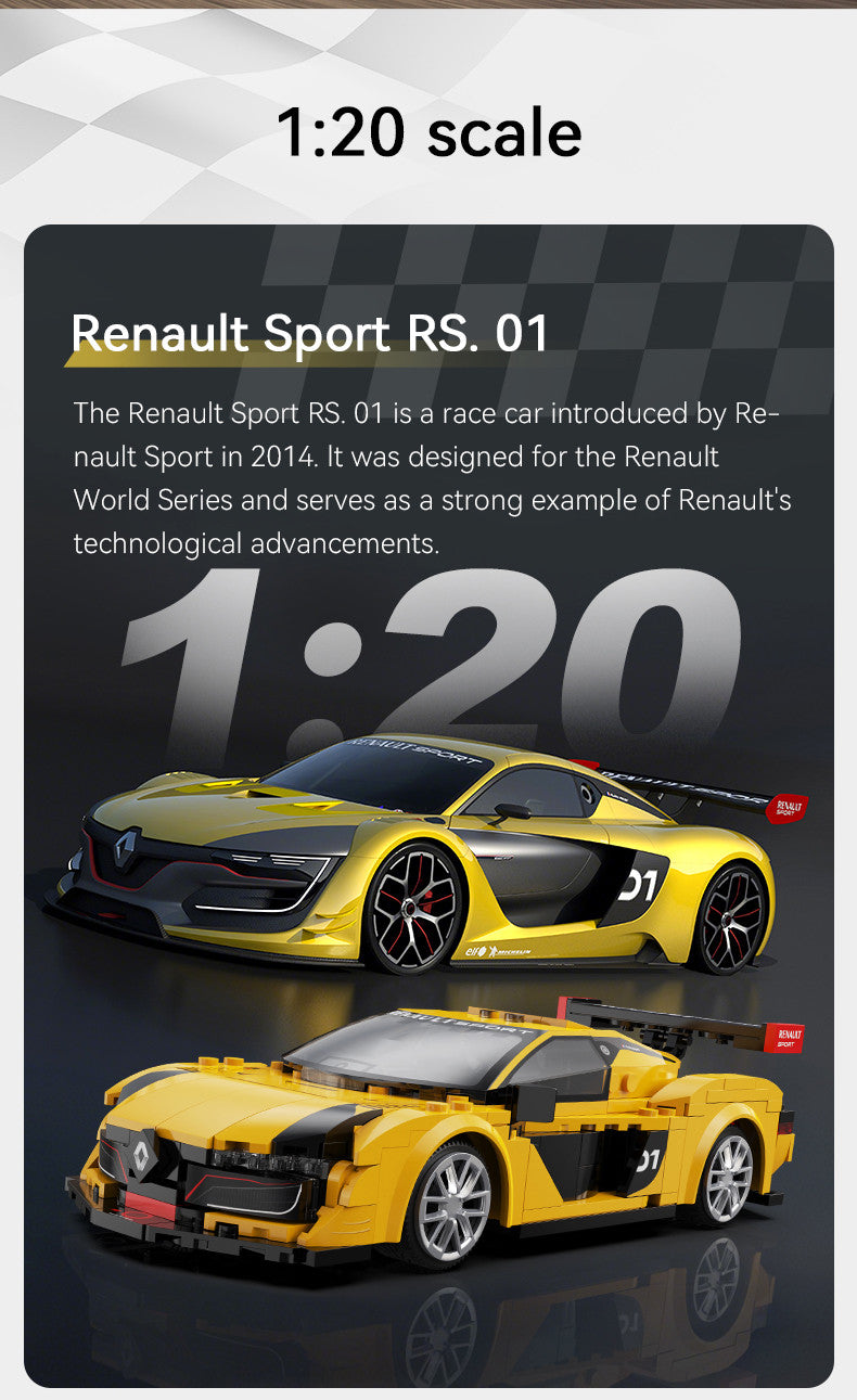 CaDA Renault Sport R.S.01 1:20 Car Building Set 294 Pieces