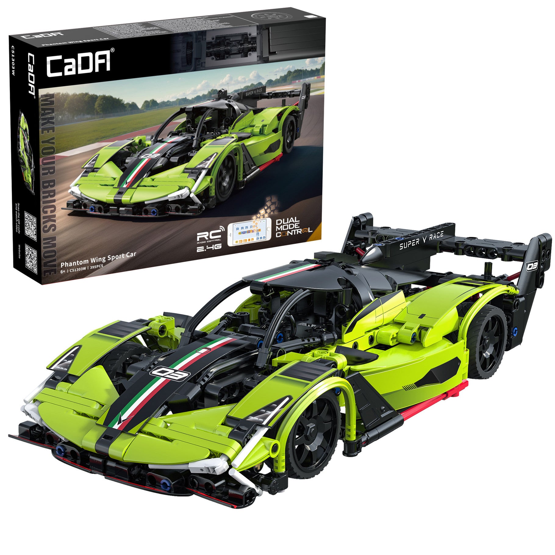 CaDA Phantom Wing Sports Car Brick Kit 395 pcs