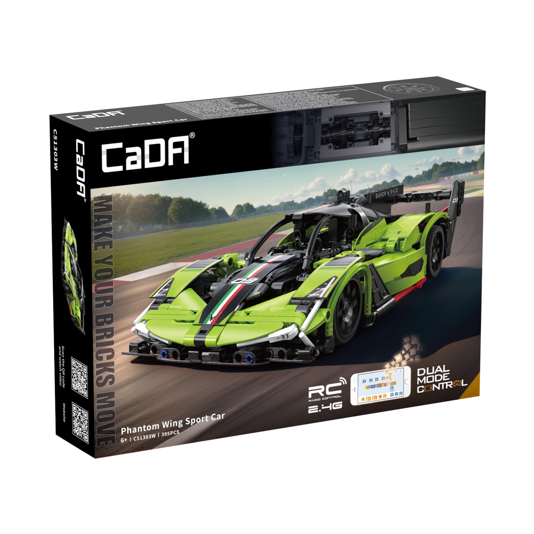 CaDA Phantom Wing Sports Car Brick Kit 395 pcs