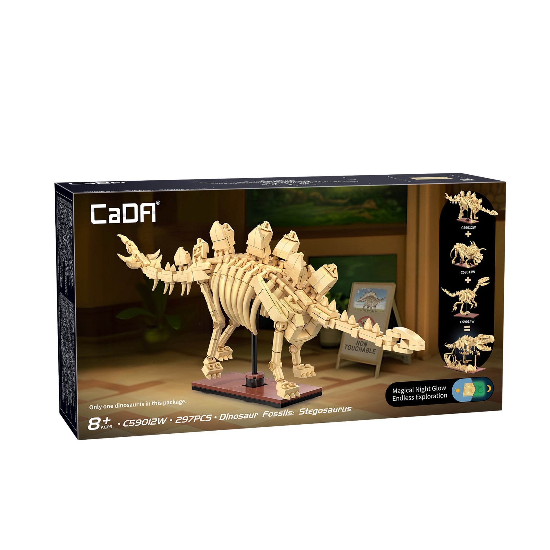 CaDA Dinosaur Fossils: Stegosaurus Brick Kit 297 pcs