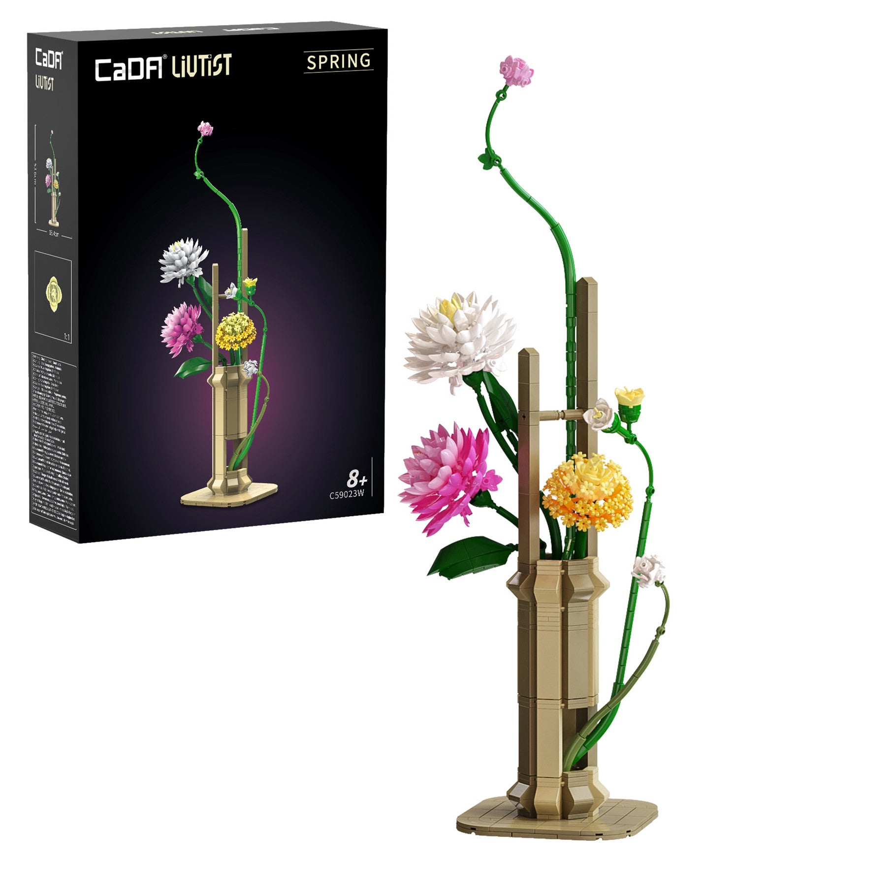 CaDA Oriental Floral Art: Spring Brick Kit 613 pcs
