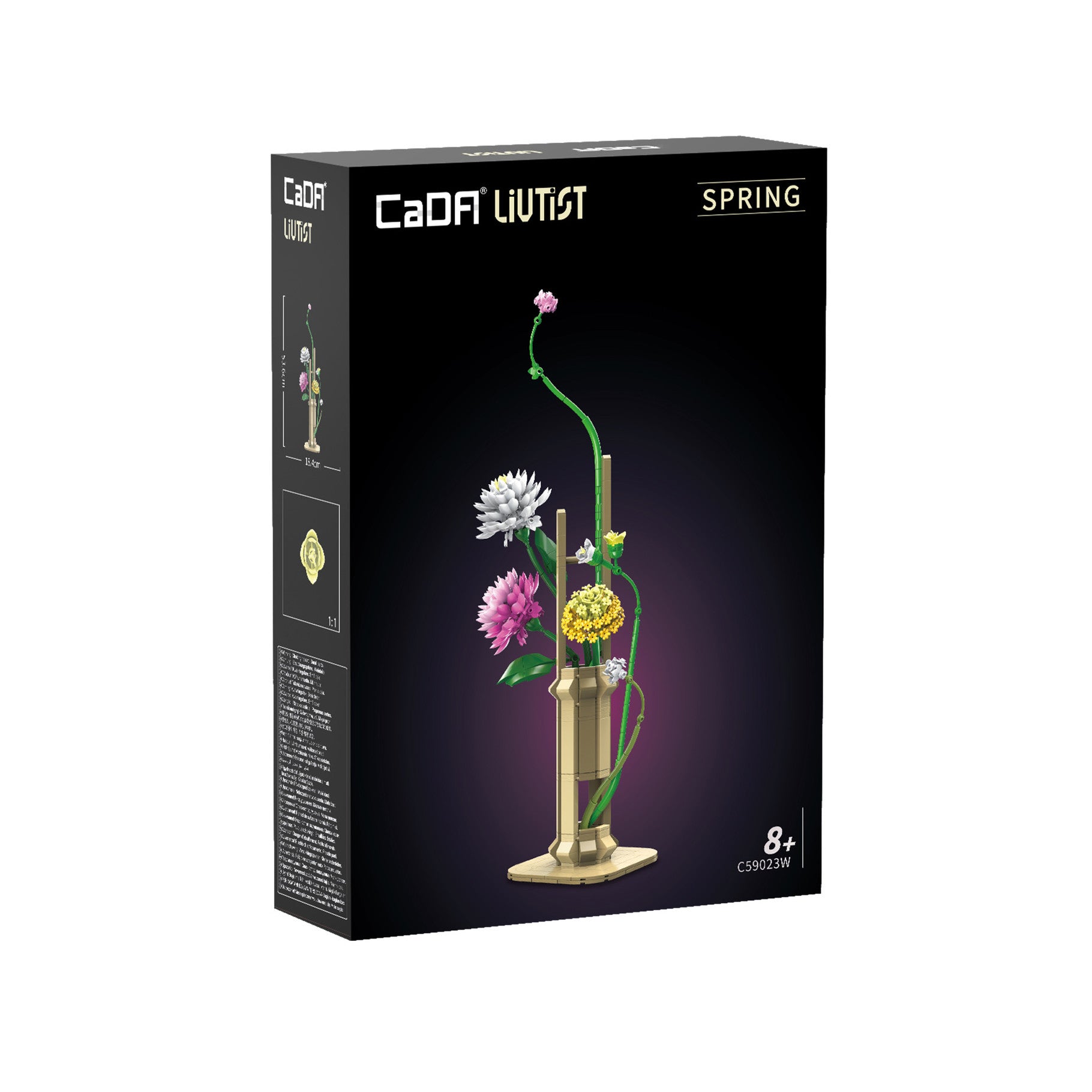 CaDA Oriental Floral Art: Spring Brick Kit 613 pcs