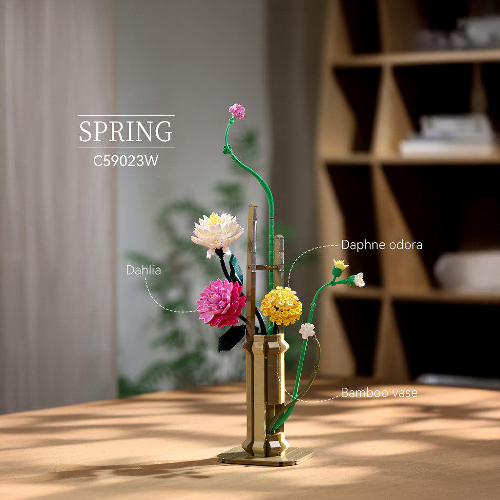 CaDA Oriental Floral Art: Spring Brick Kit 613 pcs