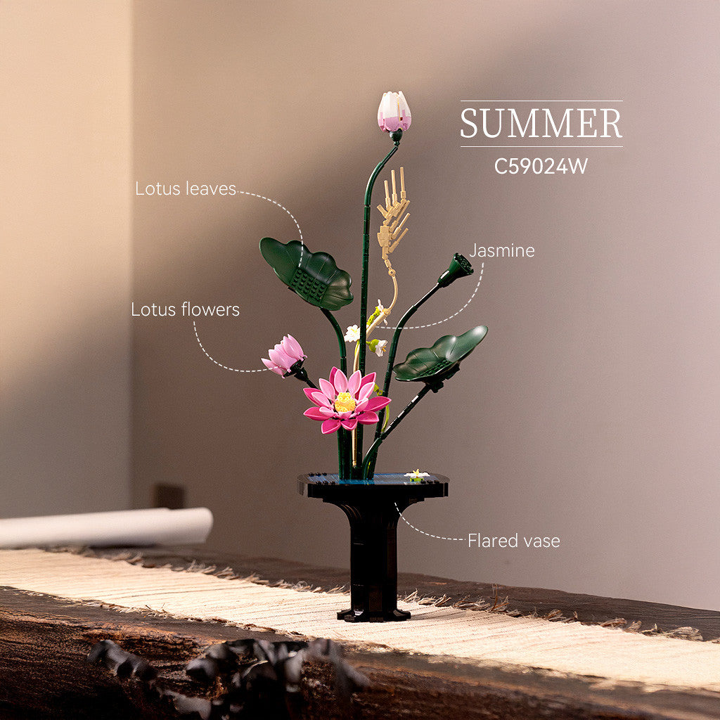 CaDA Oriental Floral Art: Summer Brick Kit 751 pcs