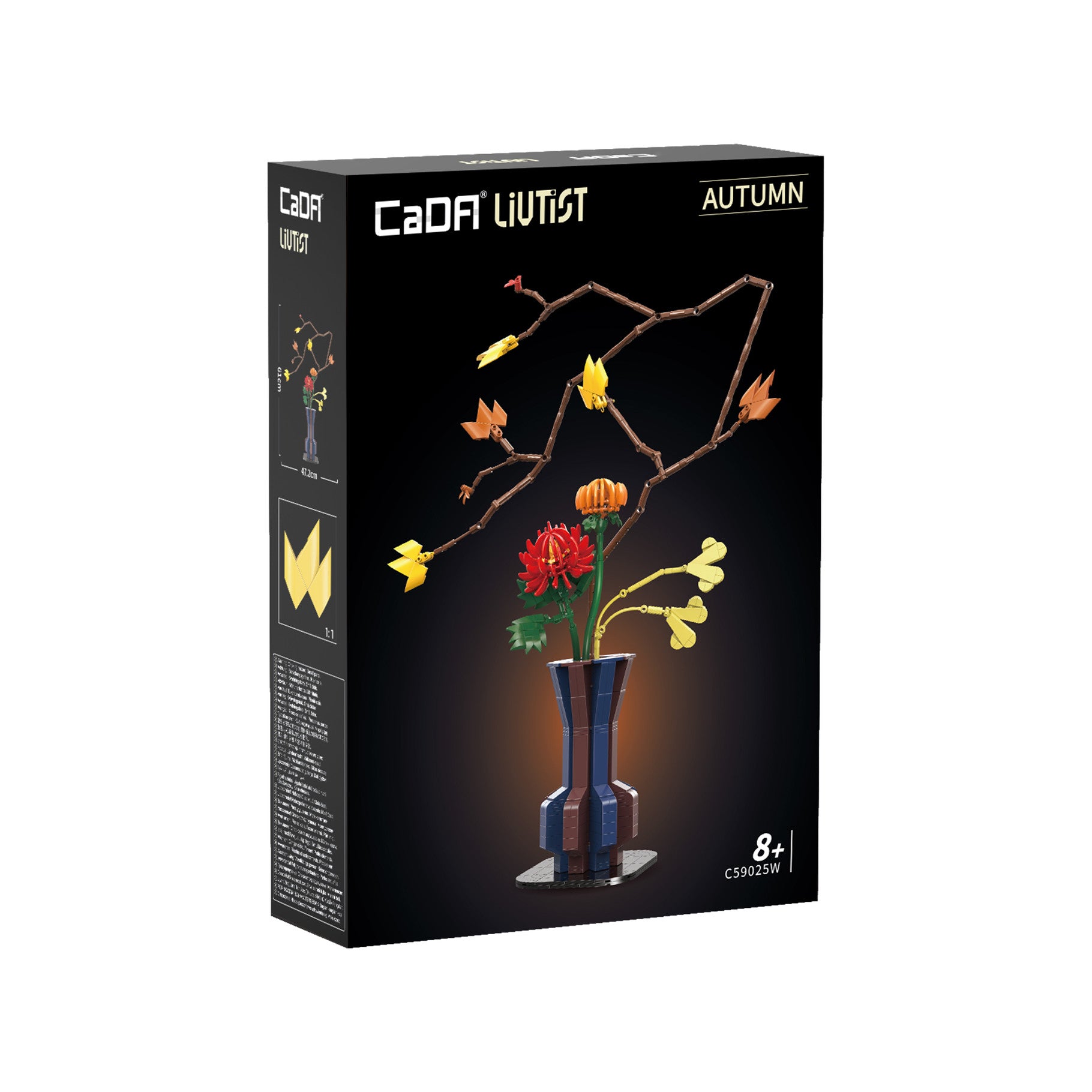 CaDA Oriental Floral Art: Autumn Brick Kit 795 pcs