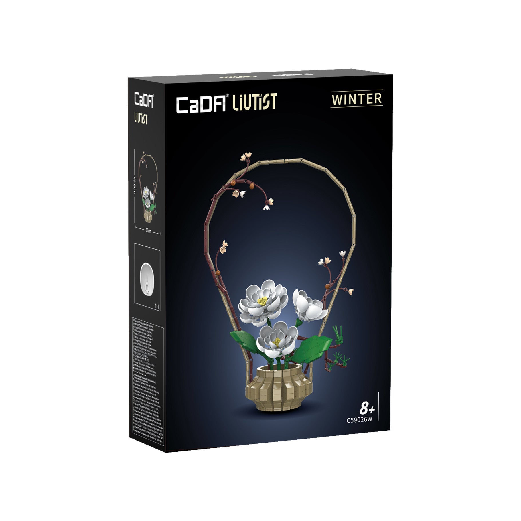 CaDA Oriental Floral Art: Winter Brick Kit 990 pcs