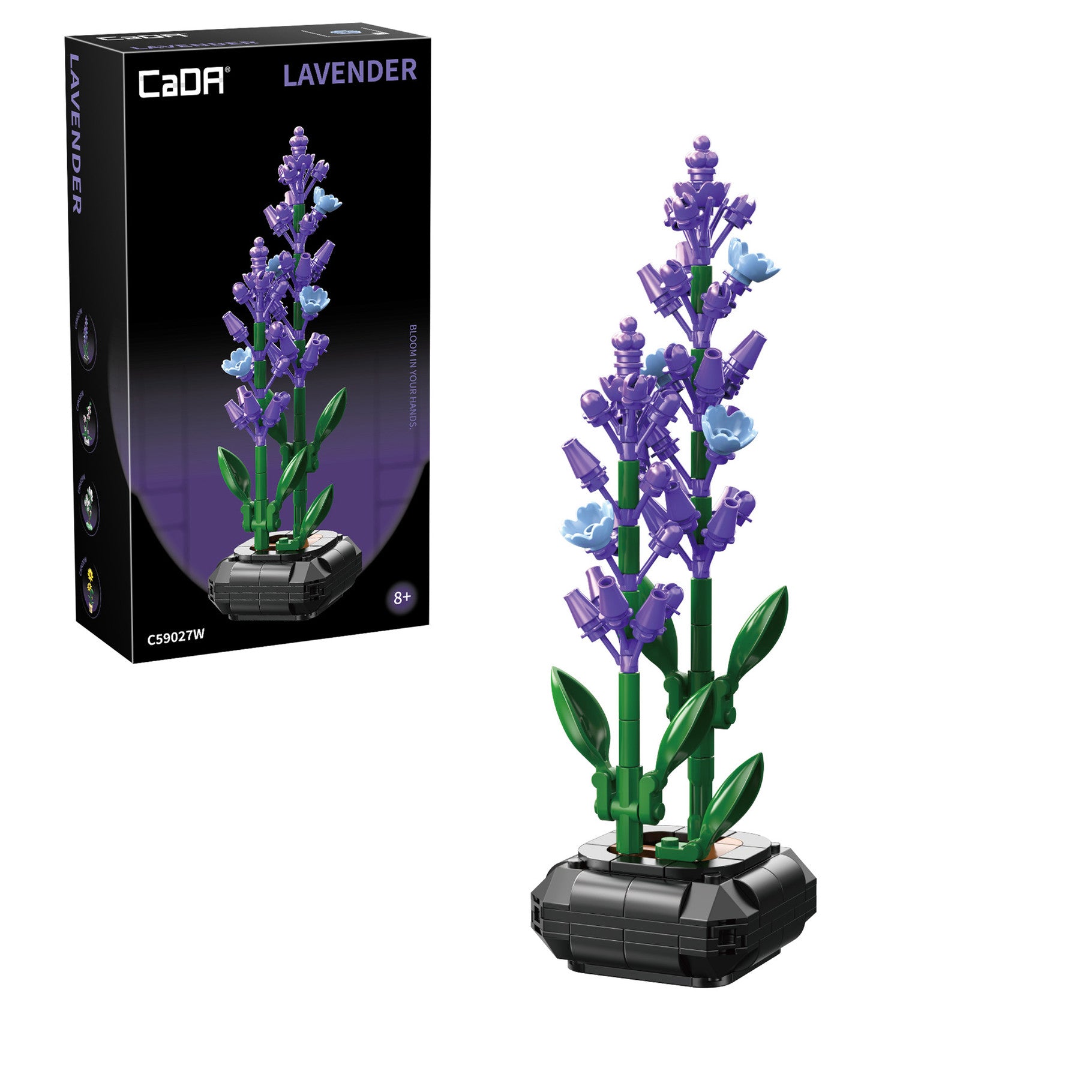 CaDA Lavender Building Block Planter Brick Kit 205 pcs