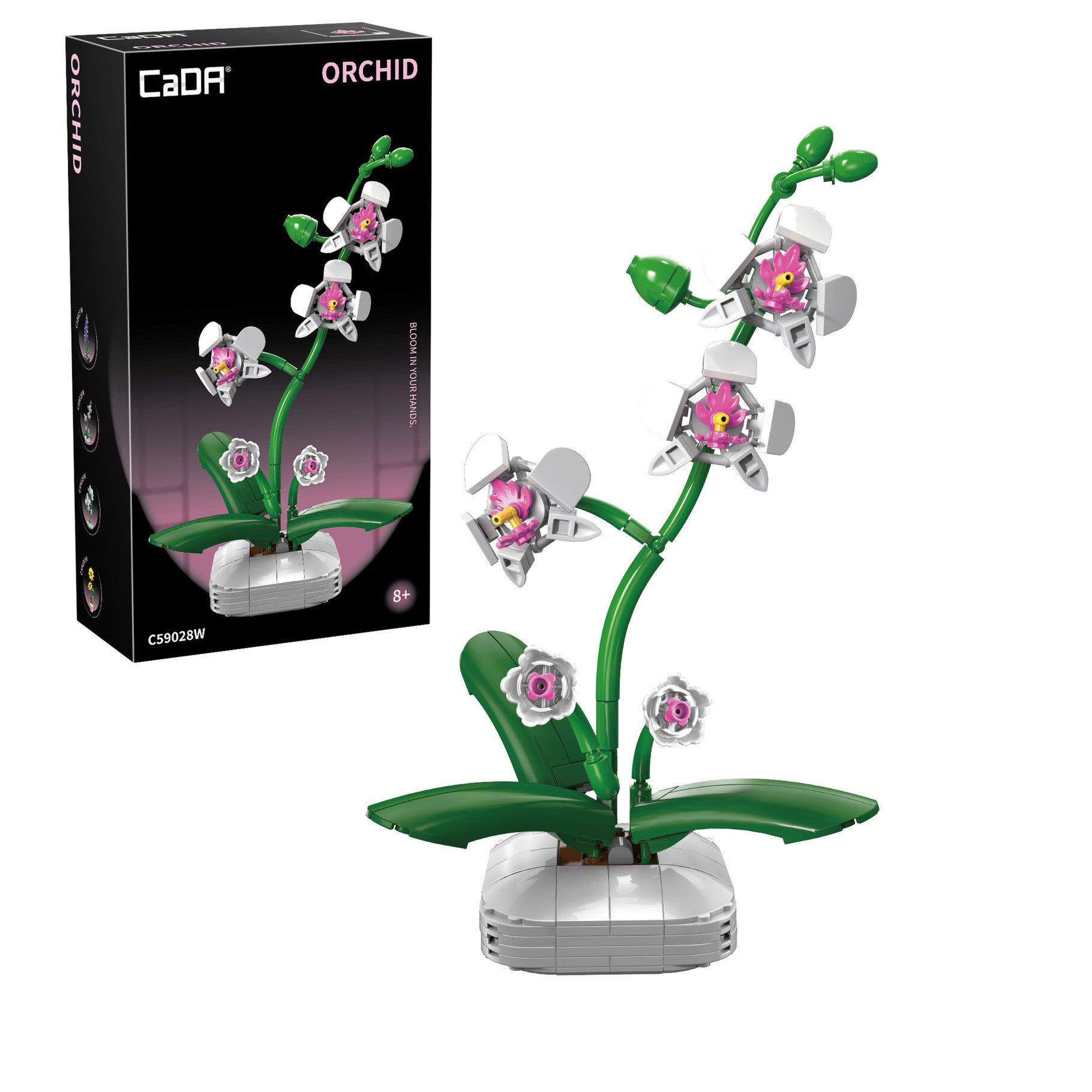 CaDA Orchid Building Block Planter Brick Kit 237 pcs