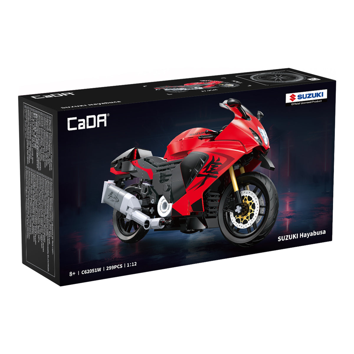 CaDA Suzuki Hayabusa 1:12 Motorcycle Building Set 299 Pieces