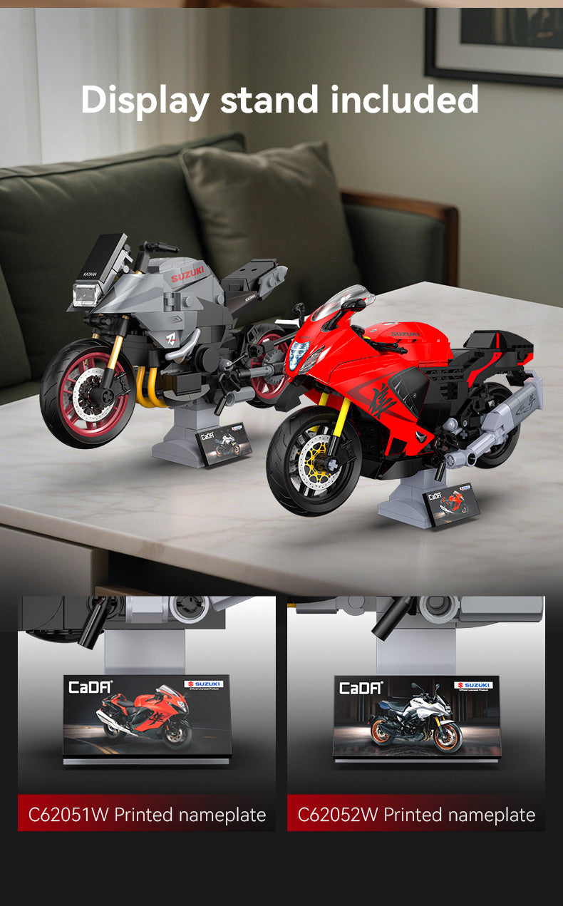 CaDA Suzuki Hayabusa 1:12 Motorcycle Building Set 299 Pieces