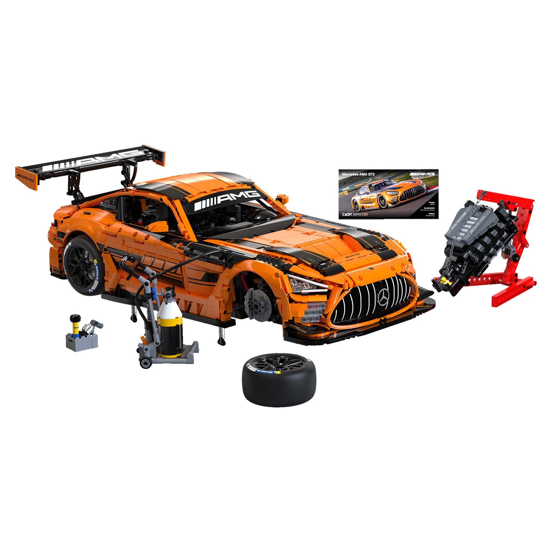 CaDA Master Mercedes-AMG GT3 1:8 Car Building Set 5466 Pieces