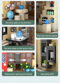 CaDA Japanese Kissaten Tea Shop Building Set 1200 Pieces