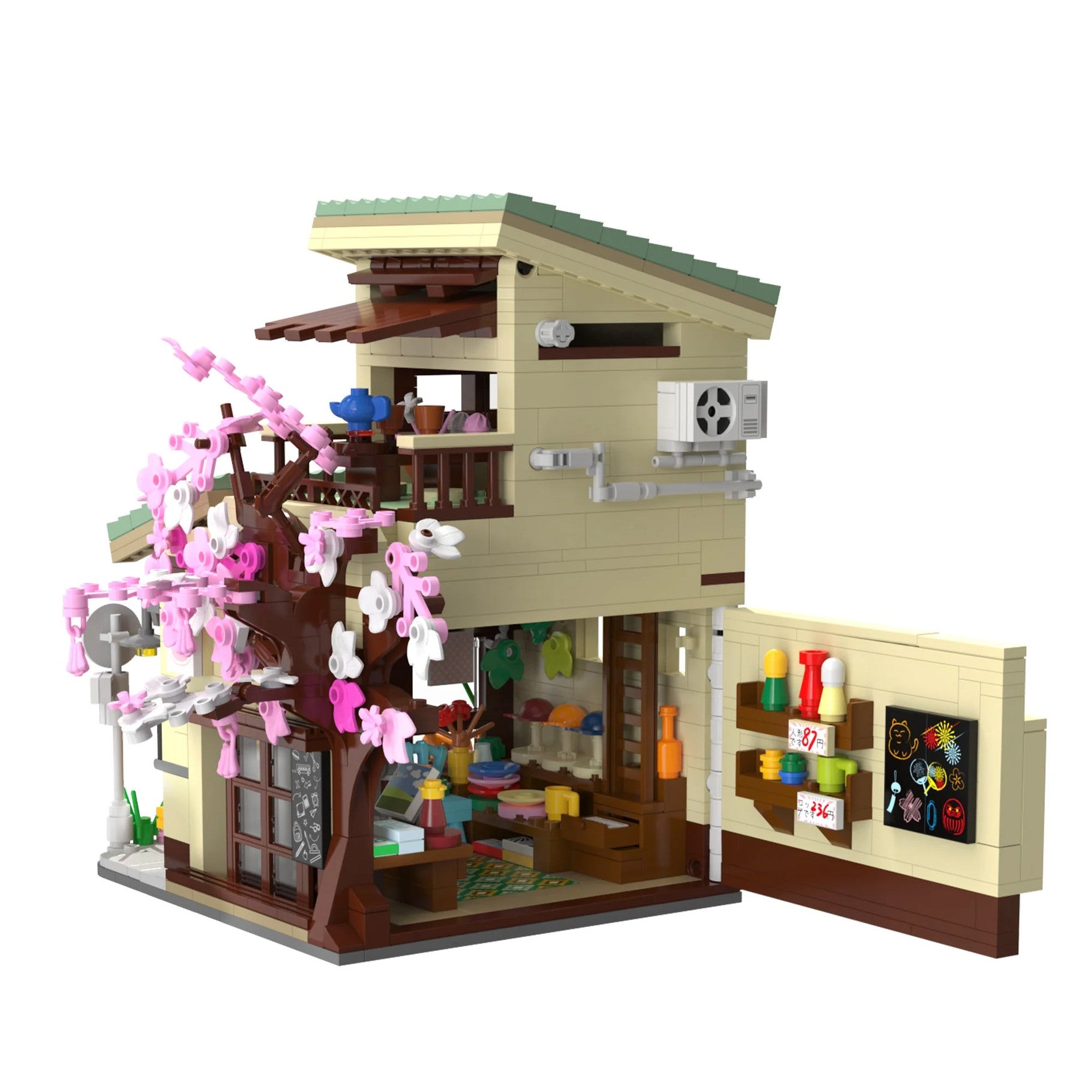 CaDA Kitty's Japanese Grocery Store Building Set 921 Pieces