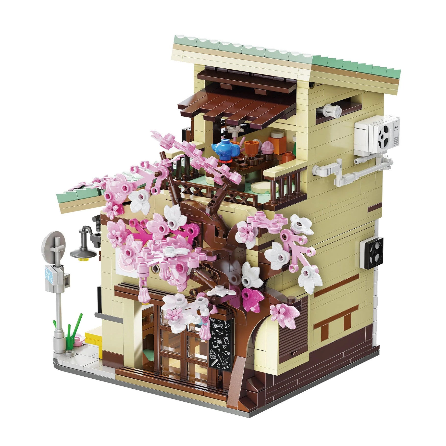 CaDA Kitty's Japanese Grocery Store Building Set 921 Pieces