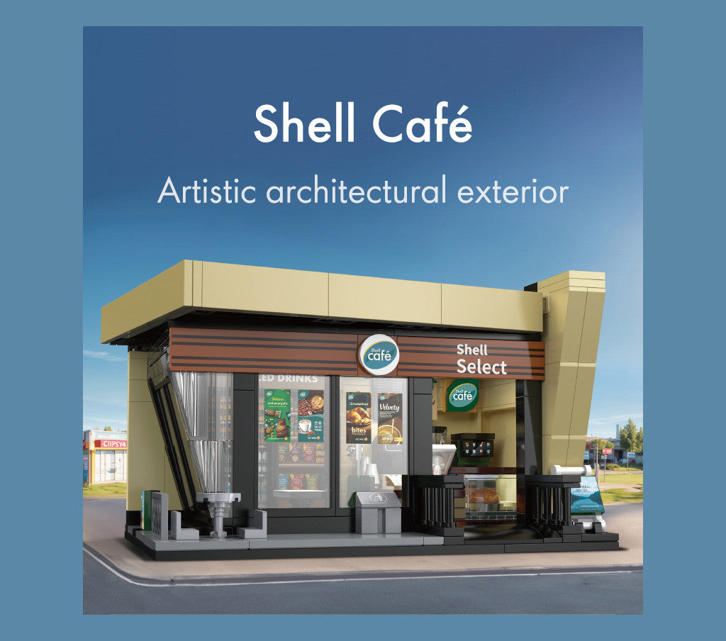 CaDA Shell Select Coffee Shop Building Set 351 Pieces