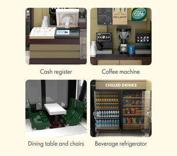 CaDA Shell Select Coffee Shop Building Set 351 Pieces