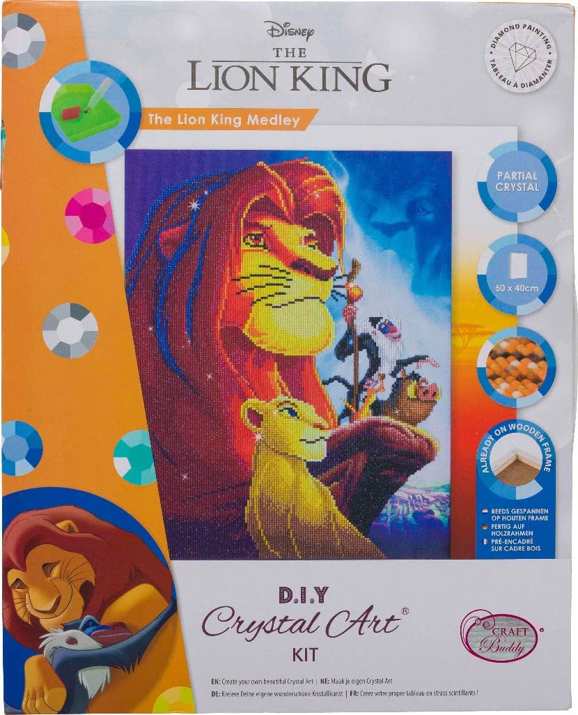 The Lion King Medley, 40x50cm Crystal Art Kit