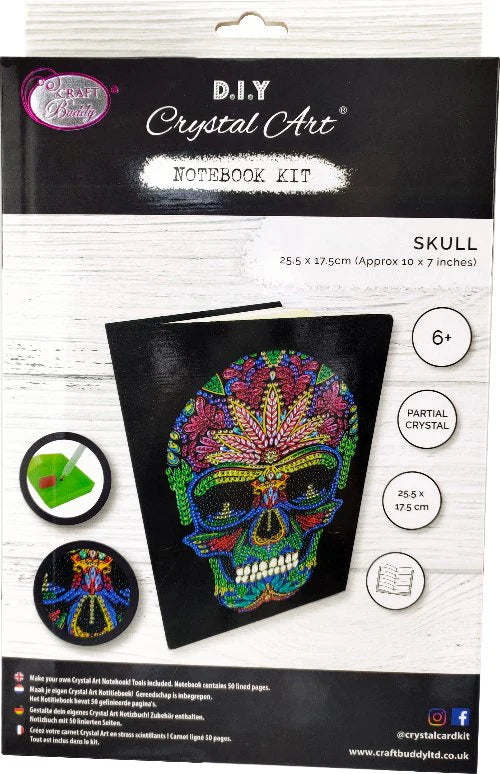 Skull, Crystal Art Notebook