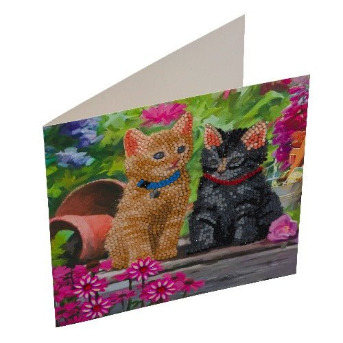 Cat Friends, 18x18cm Crystal Art Card
