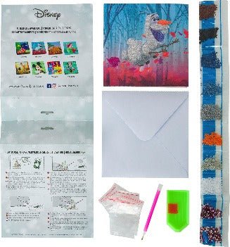 Floating Olaf, 18x18cm Crystal Art Card