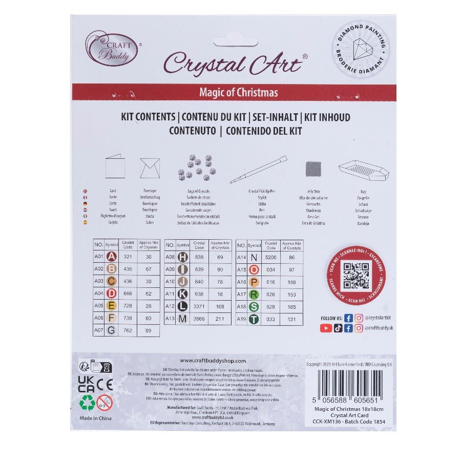 Magic of Christmas, 18x18cm Crystal Art Card