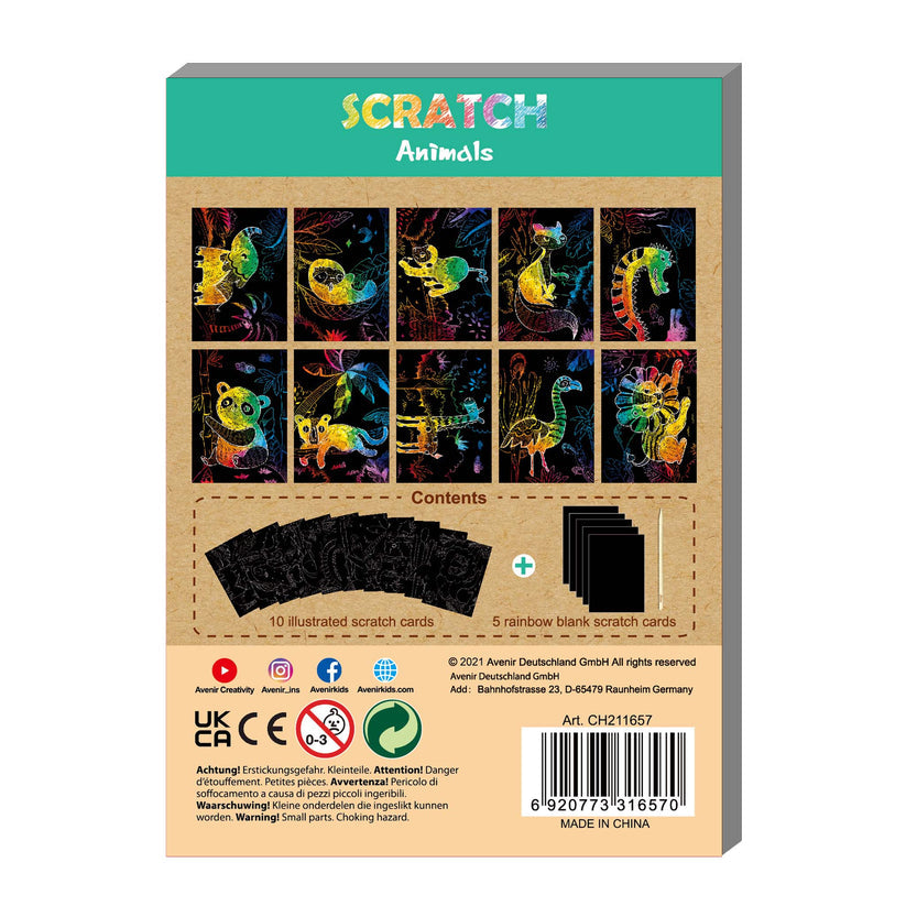 Mini Scratch Book Animals