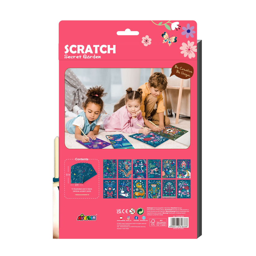 A4 Scratch Book Secret Garden