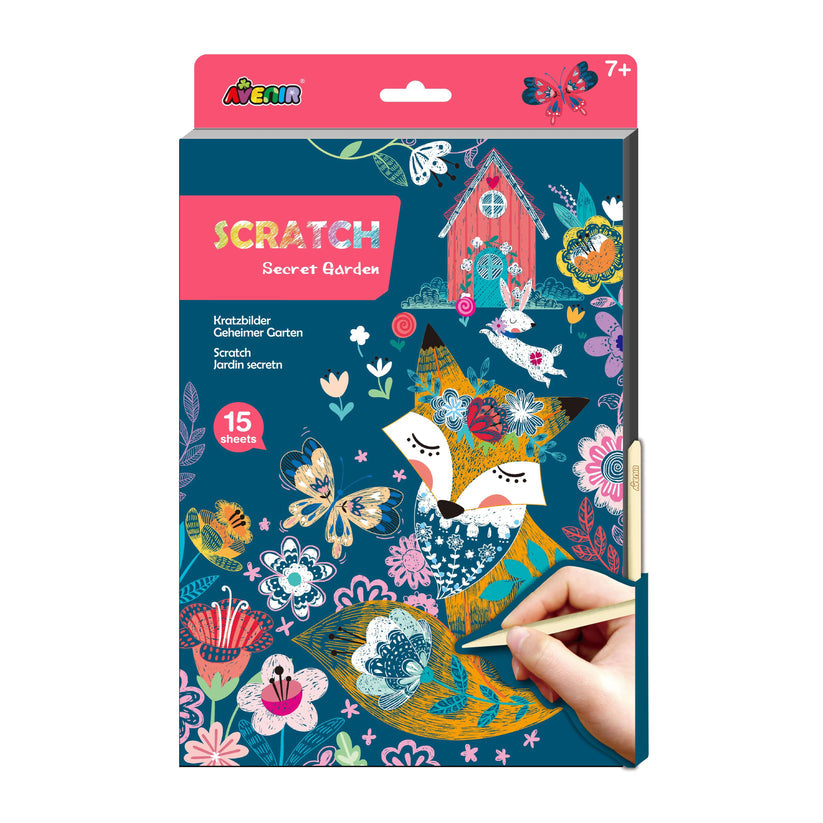 A4 Scratch Book Secret Garden