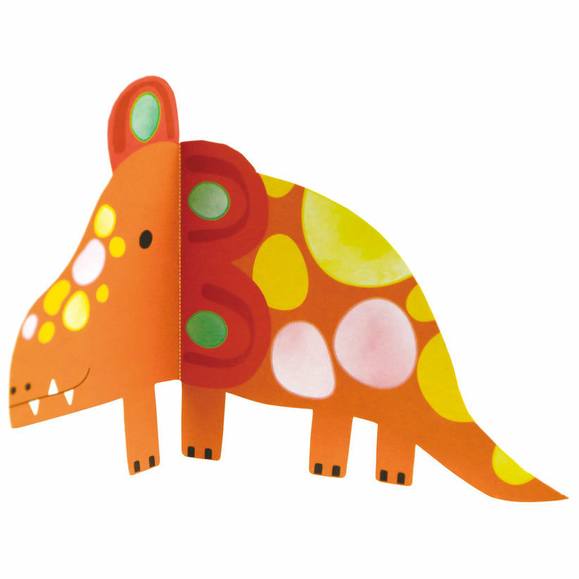 Watercolour Painting & Origami - Dino