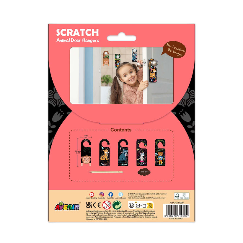 Scratch Door Hangers - Animals
