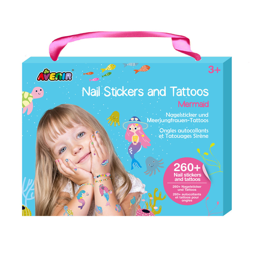 Nail Stickers and Tattoos Mermaid